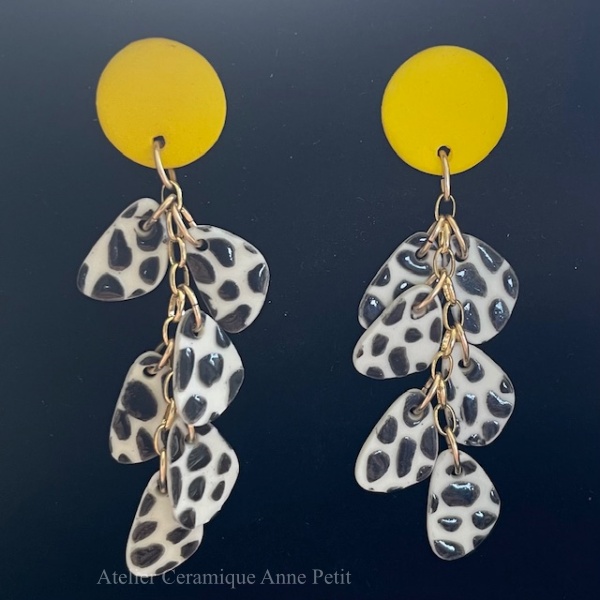 Boucles d’oreilles  porcelaine