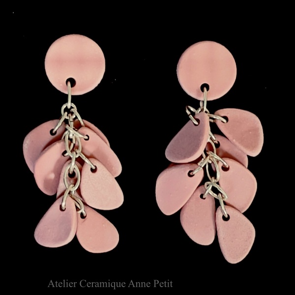 Boucles d’oreilles en porcelaine